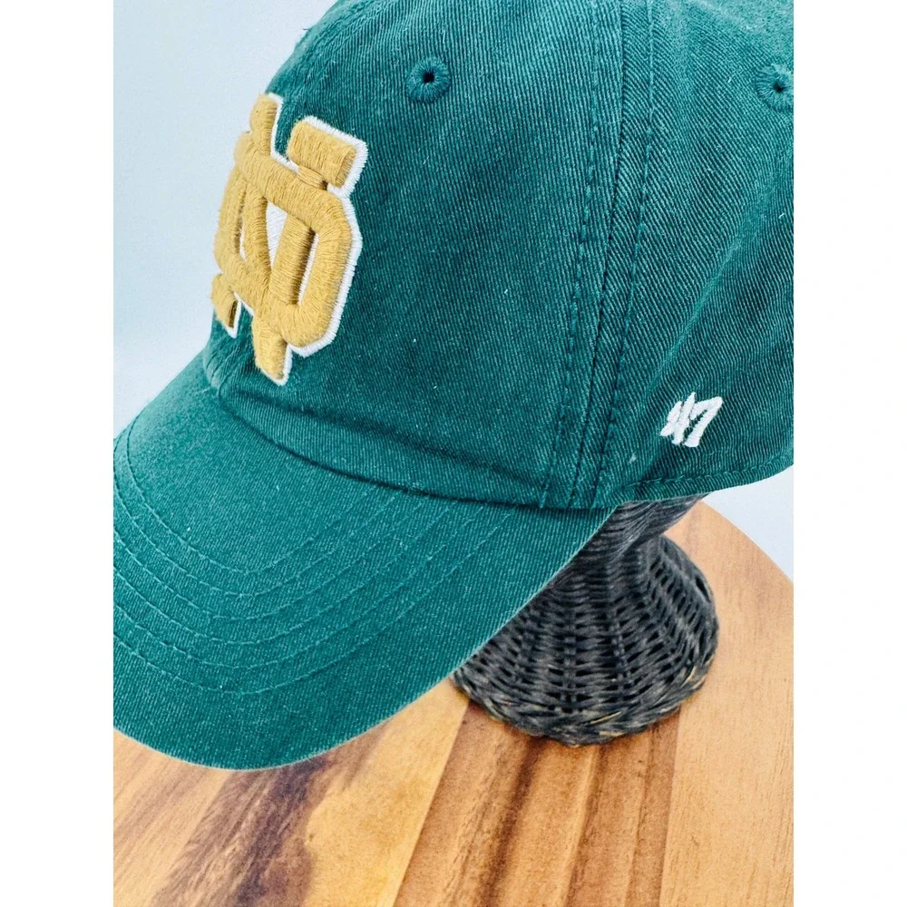 '47 Brand Notre Dame Fighting Irish Hat Mens OSFM Green Gold Shamrock Dad Cap